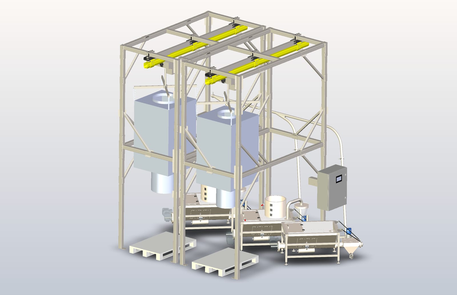 Ipeka provides also customised Big Bag Discharge stations for flours (Ipeka Automation)